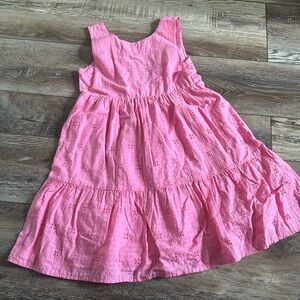Girls Pink Eyelet Dress Size 10/12